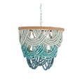 thumbnail image 6 of TOV Furniture Jade Blue Ombre 3 Bulb Beaded Chandelier, 6 of 20