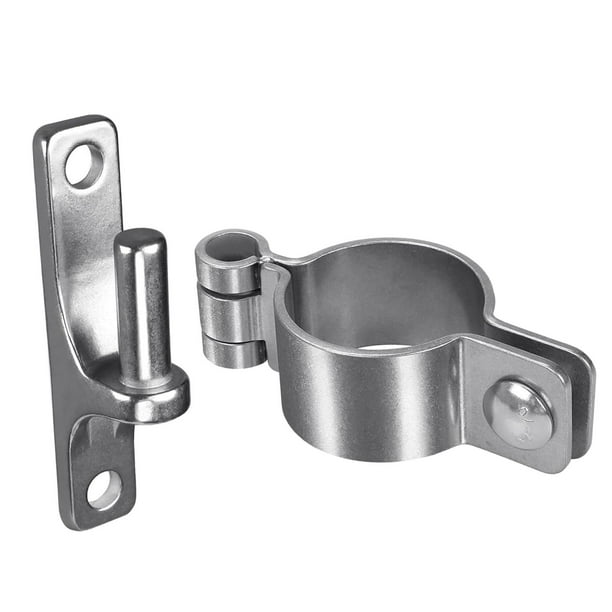Puerta con bisagras de acero inoxidable, gruesa, con valla de conexión de cadena y bisagra. 35 mm