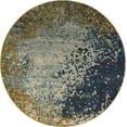 thumbnail image 3 of Unique Loom Estrella Collection Area Rug - Vella (6' 1" Round Blue/Gray), 3 of 7