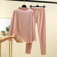thumbnail image 2 of AINIYS Women Two Piece Outfits Oversized Turtleneck Knit Pullover Sweater Top and Pants Loungewear Set Fall Outfits Pink XL, 2 of 9