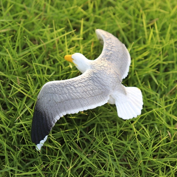 Icolorfuled 1.18'' Plastic Seagull Figurine, Set of 2