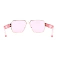 thumbnail image 4 of Womens Metal Rim Oversize Mafia Mob Fashion Sunglasses Gold Pink, 4 of 4