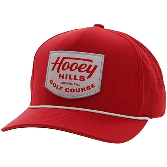 Hooey® Men's Noonan 5-panel Red  White Mesh Trucker Cap 2230T-RD