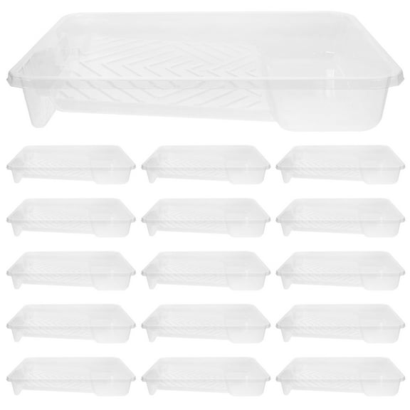 BESTOYARD 6pcs Paint Tray Liner PVC Transparent for DIY Projects and Craft Paint Storage