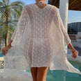 thumbnail image 4 of LYXSSBYX Plus Size Swimwear Cover up Clearance Women's New Fashion Beach Sexy Solid Hem Cover up Swimwear, 4 of 7