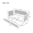 thumbnail image 2 of Noble House Twin Size Daybed with Twin Size Trundle Traditional Style Rattan for Limited Space, Guest Room, No Box Spring Needed,Antique Walnut, 2 of 6