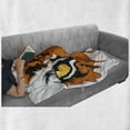 thumbnail image 6 of Eye Soft Flannel Fleece Throw Blanket, Tiger Eyes Graphic Mascot Animal Face Bengal Cat Safari Predator Theme, Cozy Plush for Indoor and Outdoor Use, 60" x 80", Orange Yellow Black, by Ambesonne, 6 of 6