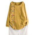 thumbnail image 2 of Fiudx Ofertas Flash Del Día Camiseta de Manga Corta con Cuello Redondo para Mujer, Blusa Holgada con Estampado de Verano, 2 of 4