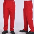 thumbnail image 4 of NIEWTR Cargo Pants for Men Casual Jogging Sports Elastic with Pockets Men's Cargo Pants Athletic Lounge Pants Drawstring Joggers (Red,XXL), 4 of 4