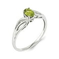 thumbnail image 3 of Gem & Harmony 1/2 Carat (Ctw) Peridot Ring in Sterling Silver for Women, 3 of 5