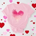 thumbnail image 2 of RKSTN Valentine Gifts Women's Valentine's Day T Shirts Oversized Crewneck Valentines Graphic Print Short Sleeve Shirt Womens Casual Solid Round Neck Plus Size Loose Fits Tee Top Summer Clothes, 2 of 8