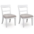 thumbnail image 2 of Signature Design by Ashley Chadworth Dining Upholstered Side Chairs, Set of 2, White Wood Frame with Polyester Seats, 2 of 8