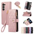 thumbnail image 2 of for Samsung Galaxy Z Fold 6 with Wrist Strap, Crossbody Shoulder Strap, 9 Card Slots Zipper Purse, Luxury PU Leather Stand Cell Phone Cover, 2 of 10