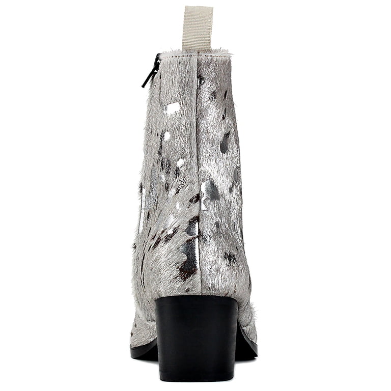 OSSTONE Dress Boots Chelsea Pony Hair Leopard Boots for Men  display picture 2