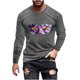 thumbnail image 2 of Amzcrzy Sudadera Para Hombre, Moda Para Hombre, Estampado De Carnaval, Blusa De Manga Larga Y Cuello Redondo, Gris, M, 2 of 5