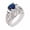 Blue, variant on YYKihy Love Imitation Crystal Personalized Fashionable Retro Diamond Ring