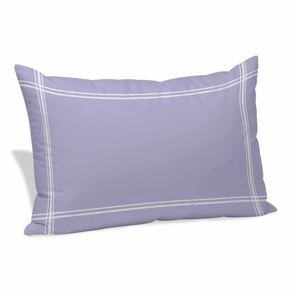 Pure Lavender Pillow Covers 16"x24", Simple Solid Color Soft Brushed Microfiber Breathable Throw Pillow Covers, Decorative Pillowcase with Zipper for Couch Sofa Bedroom Living Room