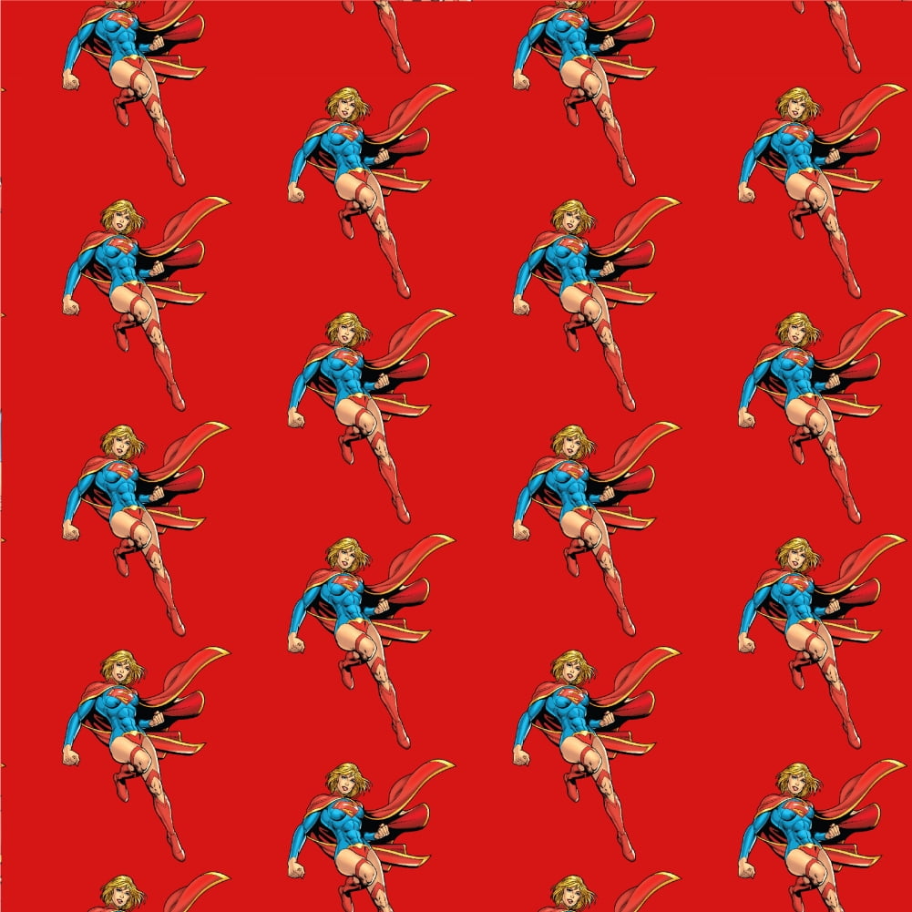 Superman Supergirl Character Premium Roll Gift Wrap Wrapping Paper