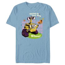Disney and Pixar’s WALL-E Easter Spring in Your Step Whoa! - Short Sleeve Blended T-Shirt for Adults - Customized-Ocean Blue