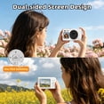 thumbnail image 3 of Digital Camera 5K 80MP 18X Zoom with Dual Screen Vlogging Camera, Autofocus WiFi Compact Camcorder Face Detection Beauty Mode for YouTube TikTok Content Creator 64GB Card & 2 Batteries White, 3 of 11