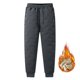 thumbnail image 3 of Gibobby pantalones de maternidad mujer Pantalones deportivos con forro para mujer, pantalones deportivos con bolsillos, pantalones térmicos cálidos de invierno con cintura alta (Gris, XL), 3 of 5
