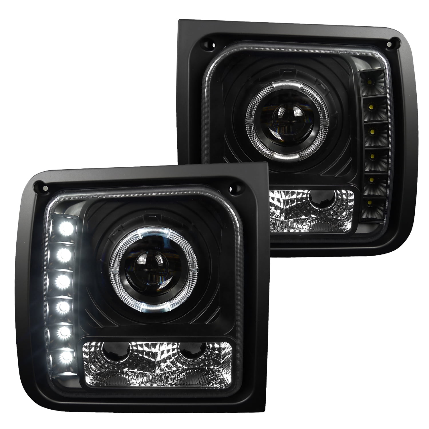 BLACK LED PROJECTOR HEADLIGHT+Tail Lamp+FOG LIGHT For 99-03 JEEP GRAND CHEROKEE BLACK LED PROJECTOR HEADLIGHT+Tail Lamp+FOG LIGHT For 99-03 JEEP GRAND CHEROKEE