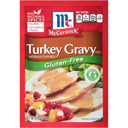 (4 Pack) McCormick Gluten Free Turkey Gravy Mix, 0.88 (Best Turkey Gravy Ever)