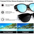 thumbnail image 5 of Oversized Over Glasses Sunglasses for Women Men 2 Pack Round Frame Polarized Sun Glasses UV400 Protection for Driving Fishing Cycling Traveling, 5 of 7