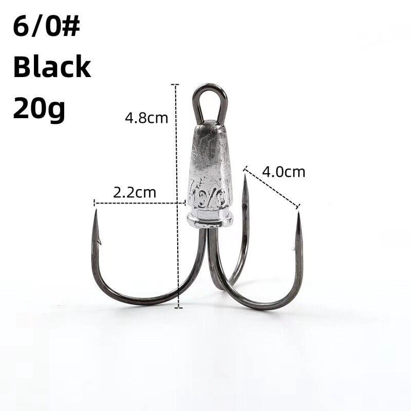 5pcs Snagging Weighted Treble Hooks Large Snagging Hooks Salmon Bunker Snag Hook