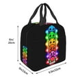 thumbnail image 3 of Geometry Dash Lunch Bags Lunchbox Portable Tote Bag Insulated Bento Bag Reusable Meal Holder, 3 of 8