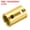 Gold Tone, variant on Unique Bargains M10 M4 Thread Sleeve Stud Pipe Connector Round Coupling Nut Nickle Color 4 Pack
