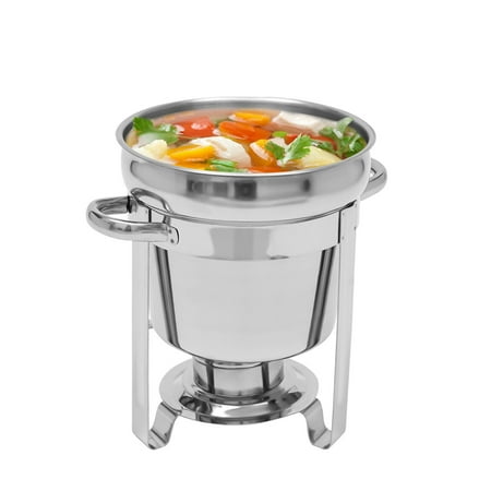 

Wuzstar 7.4 Quart Round Chafing Dish Set Commercial Soup Kettle Warmer Buffet Catering Restaurant Chafer Food Warmer