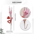 thumbnail image 3 of Fleurs Artificielles Décorations de Cœur de la Saint-Valentin pour Arbre, Ornements en Forme de Cœur avec Paillettes et Baies Rouges pour Anniversaire de Mariage, Décoration Diy, 3 of 4