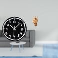 thumbnail image 2 of Reloj de pared de resina acrílica, silencioso, decorativo, con números de creativos y escultura de mano de amantes entrelazados, adecuado para, 2 of 8