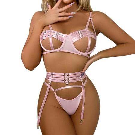 

WANYNG Lingerie For Women Hollow Out Floral Lace Bodysuit Lingerie Deep V Underwear Character for Women Pajamas for Women Dress
