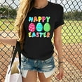 thumbnail image 2 of 2021 Easter Eggs Happy Easter Print Men and Women Loose Plus Size Short Sleeves, 2 of 7