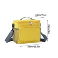 thumbnail image 3 of Btomtd Insulation Bag for Lunch Boxes, Large Capacity Take Away Tote for Office Workers, Bento Handbag and Shoulder Bag with Thermal Storage Compartment, Yellow, 3 of 6