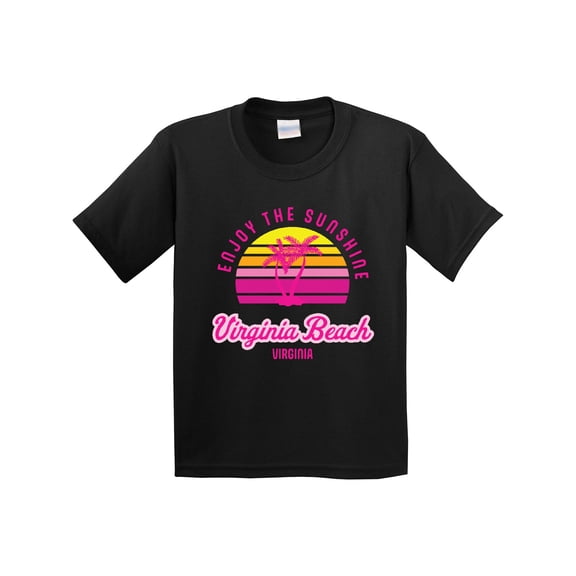 Inktastic Summer Enjoy the Sunshine Virginia Beach Virginia in Pink Youth T-Shirt