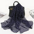 thumbnail image 2 of JFGHDG Shawls and Wraps,Capes for Women,Rebozo Para Mujer,Sheer Shawl,Crochet Poncho,Silk Women 160*50cm Simulation Print Wrap Dot Shawl Soft Scarf Scarves Long Scarf Navy One Size, 2 of 3