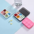 thumbnail image 3 of Pill Organizer - Portable Pill Box Small Pill Container for Purse or Pocket, Excellent Pill Storage Case (Gray, 6 Compartment), 3 of 6
