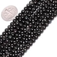 thumbnail image 3 of K-KED Natural Black Obsidian Gemstone Round Loose Beads For Jewellery Making 15"-12 mm, 3 of 6