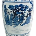 thumbnail image 4 of Oriental Furniture 36" Ladies Blue & White Porcelain Tung Chi Vase, 4 of 6