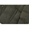 thumbnail image 2 of GGleaf Men's Puffer Coat Thickened Padded Winter Jacket Hooded Parka with Detachable Fur Hood Army Green L, 2 of 7