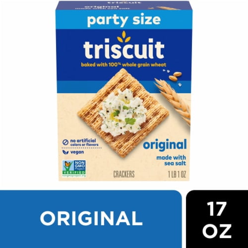 Triscuit Original Whole Grain Wheat Vegan Crackers 17 oz - Pack of 2