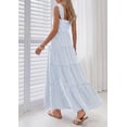 thumbnail image 6 of PRETTYGARDEN Womens Summer Casual Maxi Dresses Striped Square Neck Sleeveless Boho Flowy Sundress Beach Vacation Clothes, 6 of 7