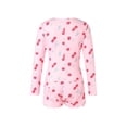 thumbnail image 6 of LMLYSoH Women's Sexy High Waist Playsuit, Casual Pattern Printing Romper, Long Sleeve Short Pants Home Clothing, 6 of 9