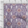 thumbnail image 1 of oneOone Cotton Jersey Purple Fabric Diamond & Circles Geometric Sewing Material Print Fabric By The Yard 58 Inch Wide, 1 of 4
