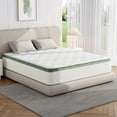 thumbnail image 4 of 10/12/14 Inch Hybrid Mattress in a Box, Gel Memory Foam & Innerspring, Cooling, Motion Isolation, Edge Support, Medium Firm Euro Top, Full/Queen/King, Adjustable Base Compatible, 4 of 12