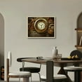 thumbnail image 2 of Nawypu  Picture Canvas Wall Art Prints Gear Wall Clock Punk Design Home Decor Painting Artworks Ready to Hang for Living Room Bedroom Bathroom Retro Steampunk Brown, 2 of 4