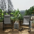 thumbnail image 5 of Lacoo Patio Zero-Gravity Rocking Chair with Headrest Pillow - Set of 1, Gray, 5 of 7